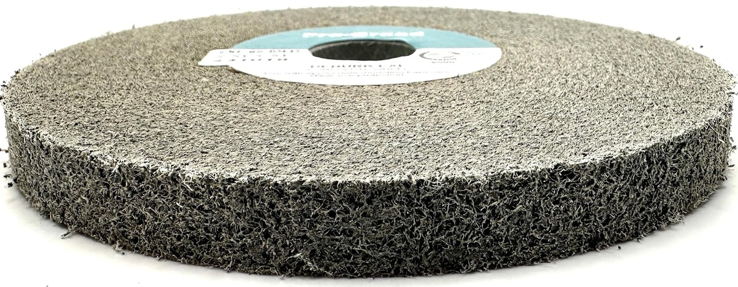 Pro-Graad EXL Deburring Wheel - 6" x 1/2" x 1" 8S Medium - Silicon Carbide - Metal Deburring, Finishing and Polishing Wheel - Convolute - 1 Pack