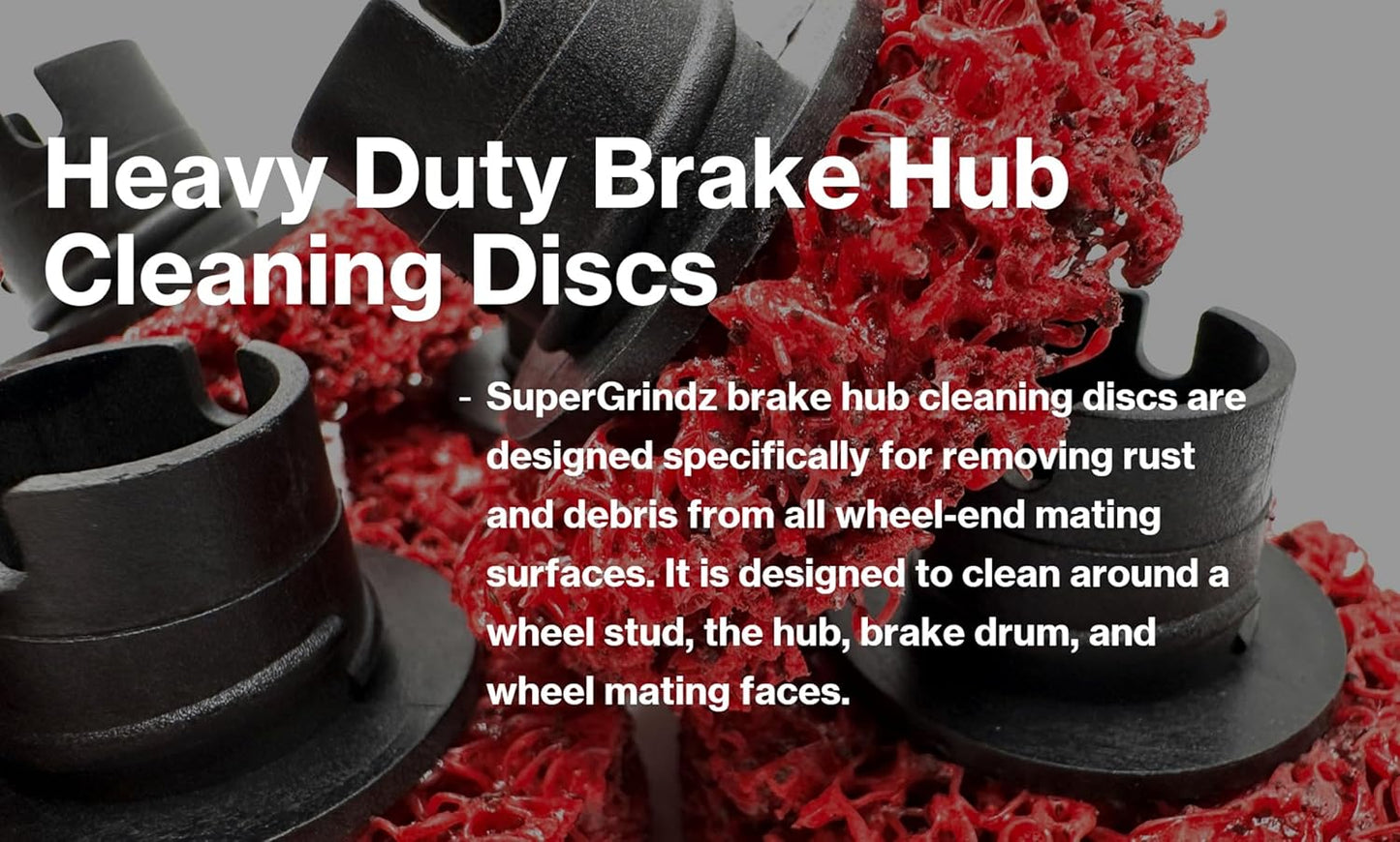 SuperGrindz 6 Pack 1-1/2” Heavy Duty Brake Hub Cleaning Discs, Brake Drum, Rotor, Around Studs Rust Removal, Replacement Pads Compatible with Pro-Graad, Counteract, Hub Buddy & 3M Hub Cleaning Holders