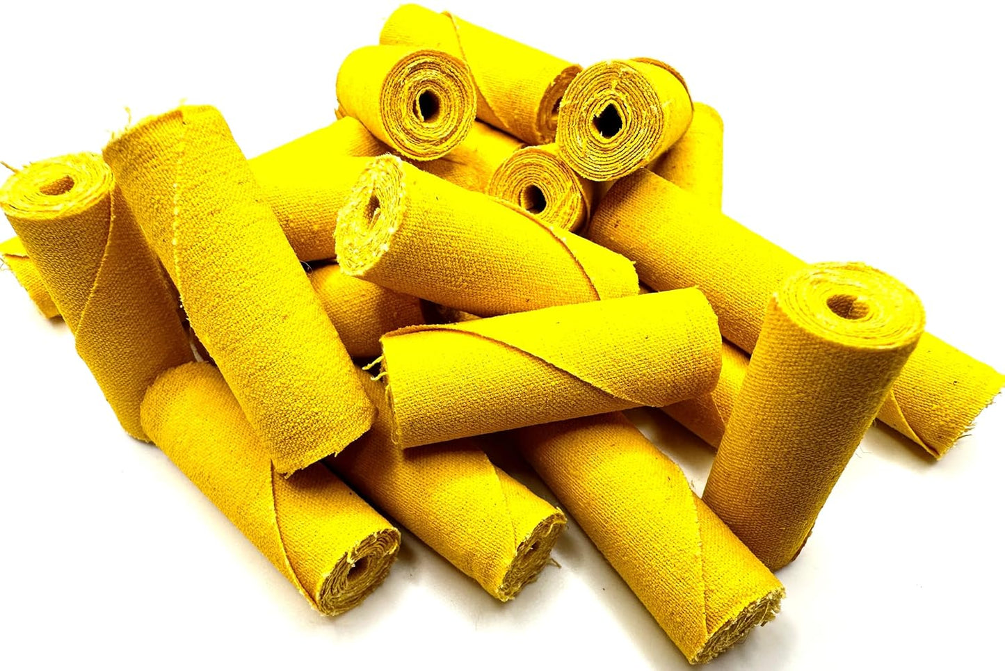 Pro-Graad 50 Pack 1/2x1-1/2x1/8 Yellow Treated Cloth Buffing & Polishing Cartridge Rolls, Ideal for Detail Polishing Hard to Reach Areas