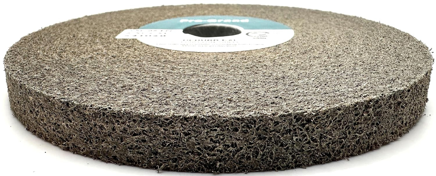 Pro-Graad EXL Deburring Wheel - 6" x 1/2" x 1" 8S Fine - Silicon Carbide - Metal Deburring, Finishing and Polishing Wheel - Convolute - 1 Pack