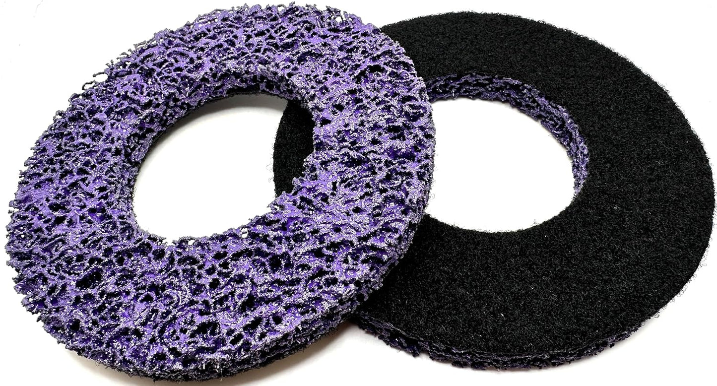 Pro-Graad 2 Pack 6” Replacement Pad for Hub Cleaning Tool, Hook & Loop Brake Wheel Hub Purple Resurfacing & Cleaning Disc, Compatible for use with Bilitools, Steelman, Hazet & Mueller-Kueps Holders