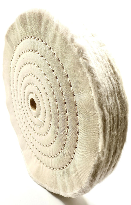 Pro-Graad Buffing Wheels for Bench Grinder or Buffer - 6 Inch Extra Thick Buffing Wheel Fine Cotton Sewn with 1/2” Arbor Hole - 80 Ply 1” Thick Polishing Buffing Wheel