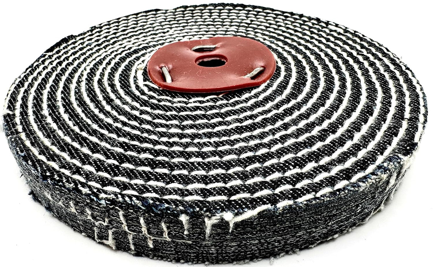 Pro-Graad 1 Pack 6” Denim Buffing Wheel 6 inch x 1/2 inch Arbor Hole Extra Thick Denim Spiral Sewn Buff for Bench Grinder & Buffers, 2X Durability – Pack of 1