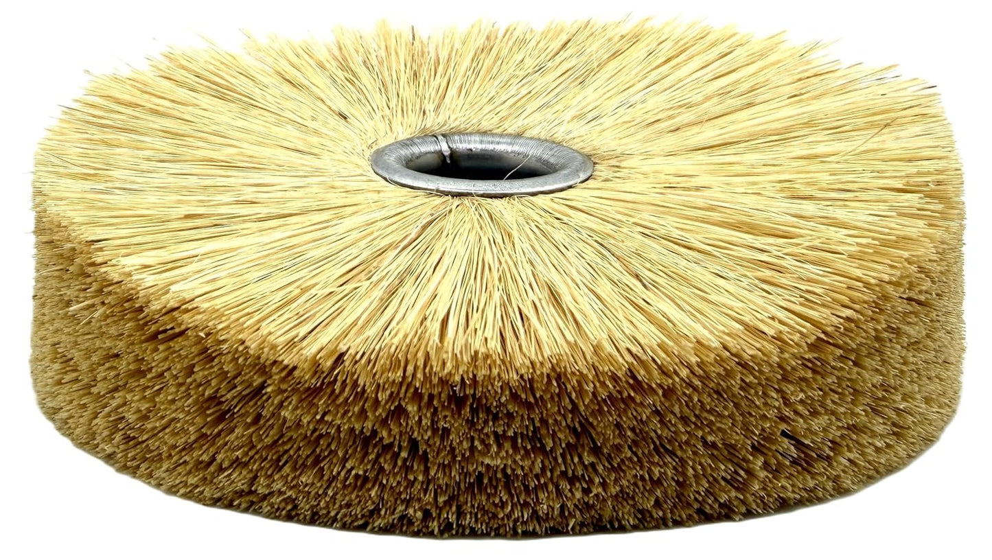 Pro-Graad 6” Tampico Wheel Brush, Natural Fiber Cleaning & Polishing Wheel for Bench Grinders, 1” Brush Width, 1” Arbor Hole, 2-1/2” Trim Length, Light to Medium Duty Scrubbing & Finishing