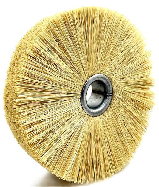 Pro-Graad 6” Tampico Wheel Brush, Natural Fiber Cleaning & Polishing Wheel for Bench Grinders, 1” Brush Width, 1” Arbor Hole, 2-1/2” Trim Length, Light to Medium Duty Scrubbing & Finishing