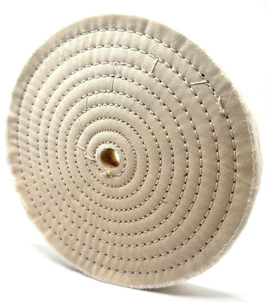 Pro-Graad Buffing Wheels for Bench Grinder or Buffer - 8 Inch Extra Thick Buffing Wheel Fine Muslin Cotton Spiral Sewn with 5/8” Arbor Hole - 80 Ply 1” Thick Polishing Buffing Wheel