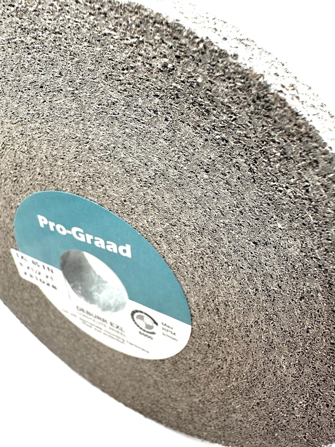 Pro-Graad EXL Deburring Wheel - 6" x 1/2" x 1" 8S Fine - Silicon Carbide - Metal Deburring, Finishing and Polishing Wheel - Convolute - 1 Pack