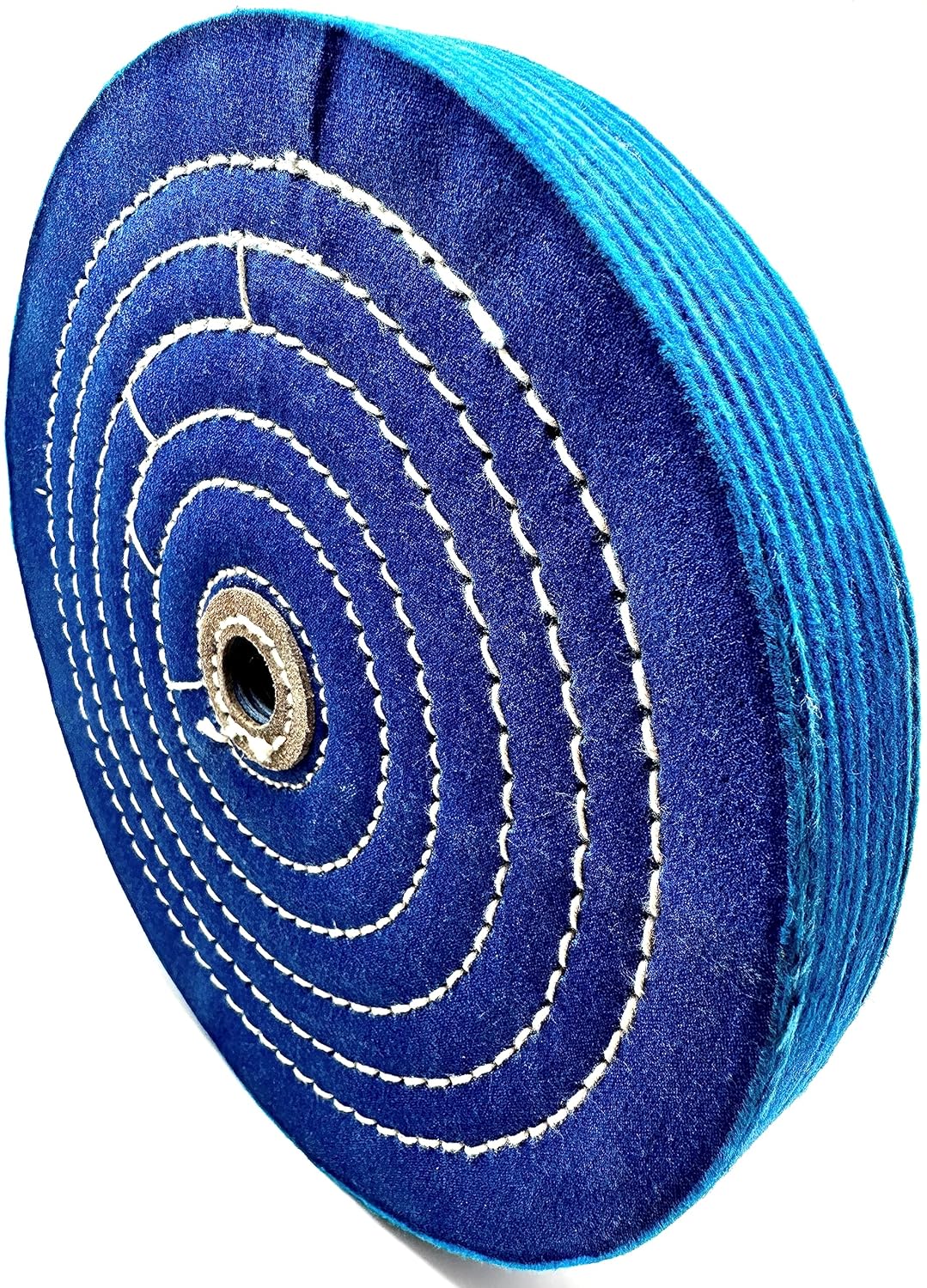 Pro-Graad 1 Pack Extra Thick Buffing Polishing Wheel 8 inch Blue Treated Cotton Medium, 70 Ply – 1” Thick with 5/8 inch Arbor Hole for Bench Grinder – Ideal for Middle Step Buffing – Pack of 1