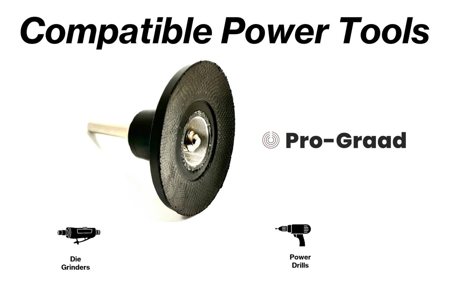 Pro-Graad 1-1/2" Type S Pad Holder for Quick Change Discs, 1/4" Shank, Type II, TS, S-Type Holder Mandrel, for Die Grinder, Grinding Polishing Paint Removal Sanding and Conditioning Discs