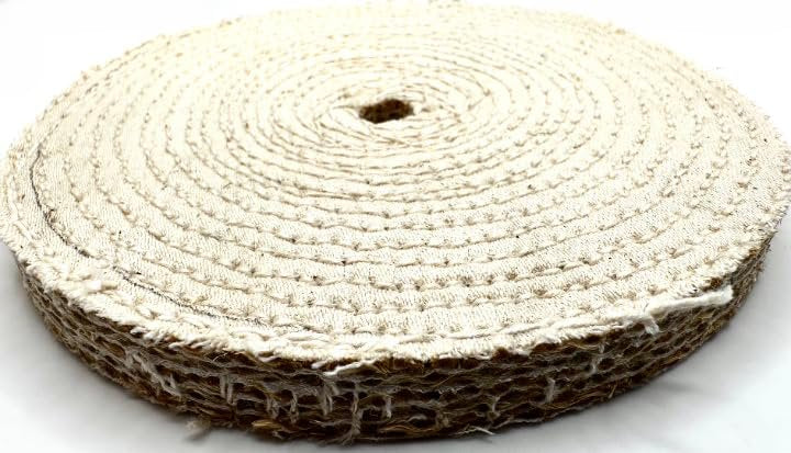 Pro-Graad 2 Pack 8" EOL Sisal Buffing Wheel, 8 inch x 11 Ply - 1/2 inch Thick x 5/8 inch Arbor Hole, Firm Sisal Spiral Sewn Buff for Bench Grinder, Ideal for Coarse Cut First Step Buffing – Pack of 2