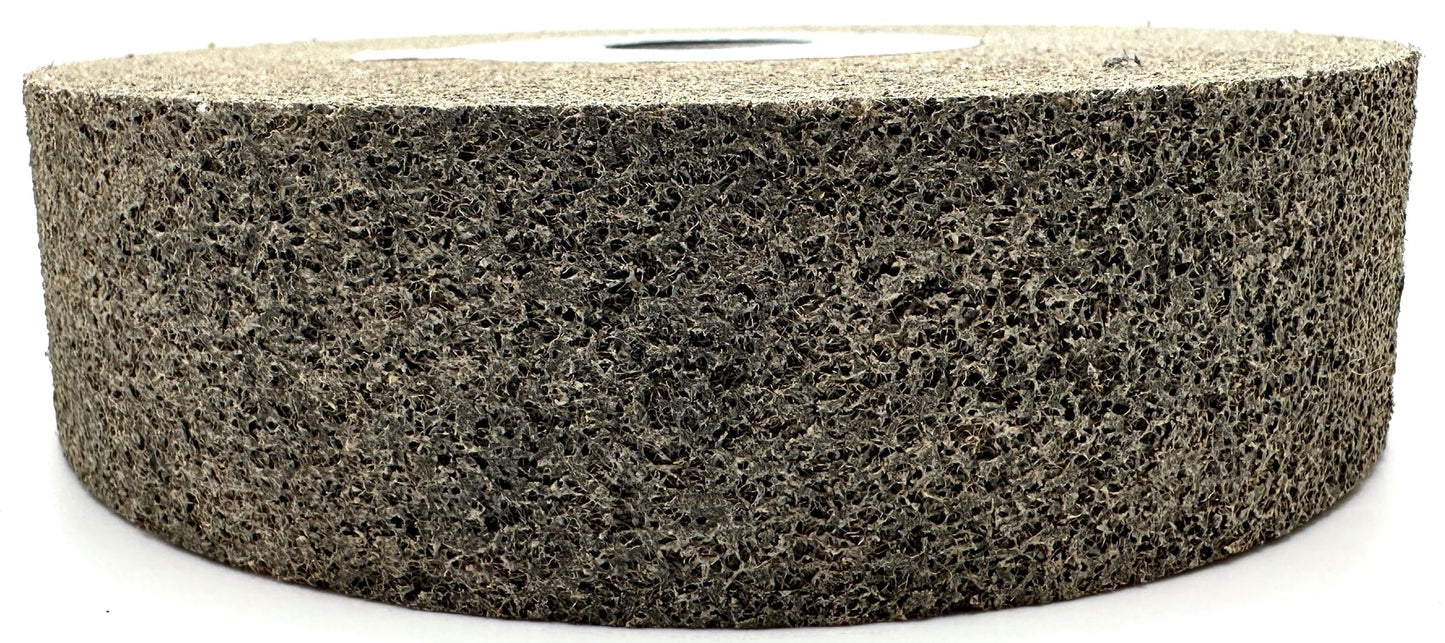 Pro-Graad EXL Deburring Wheel - 6" x 1-1/2" x 1" 9S Fine Grit - Silicon Carbide - Metal Deburring, Finishing and Polishing Wheel - Convolute - (1 Pack)