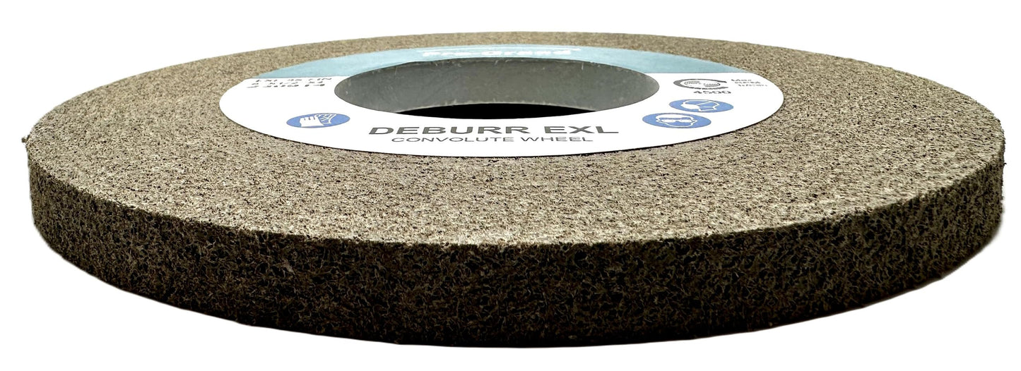 Pro-Graad EXL Deburring Wheel - 8" x 1/2" x 3" 8S Fine Grit - Silicon Carbide - Metal Deburring, Finishing and Polishing Wheel - Convolute - 14629 - (1 Pack)