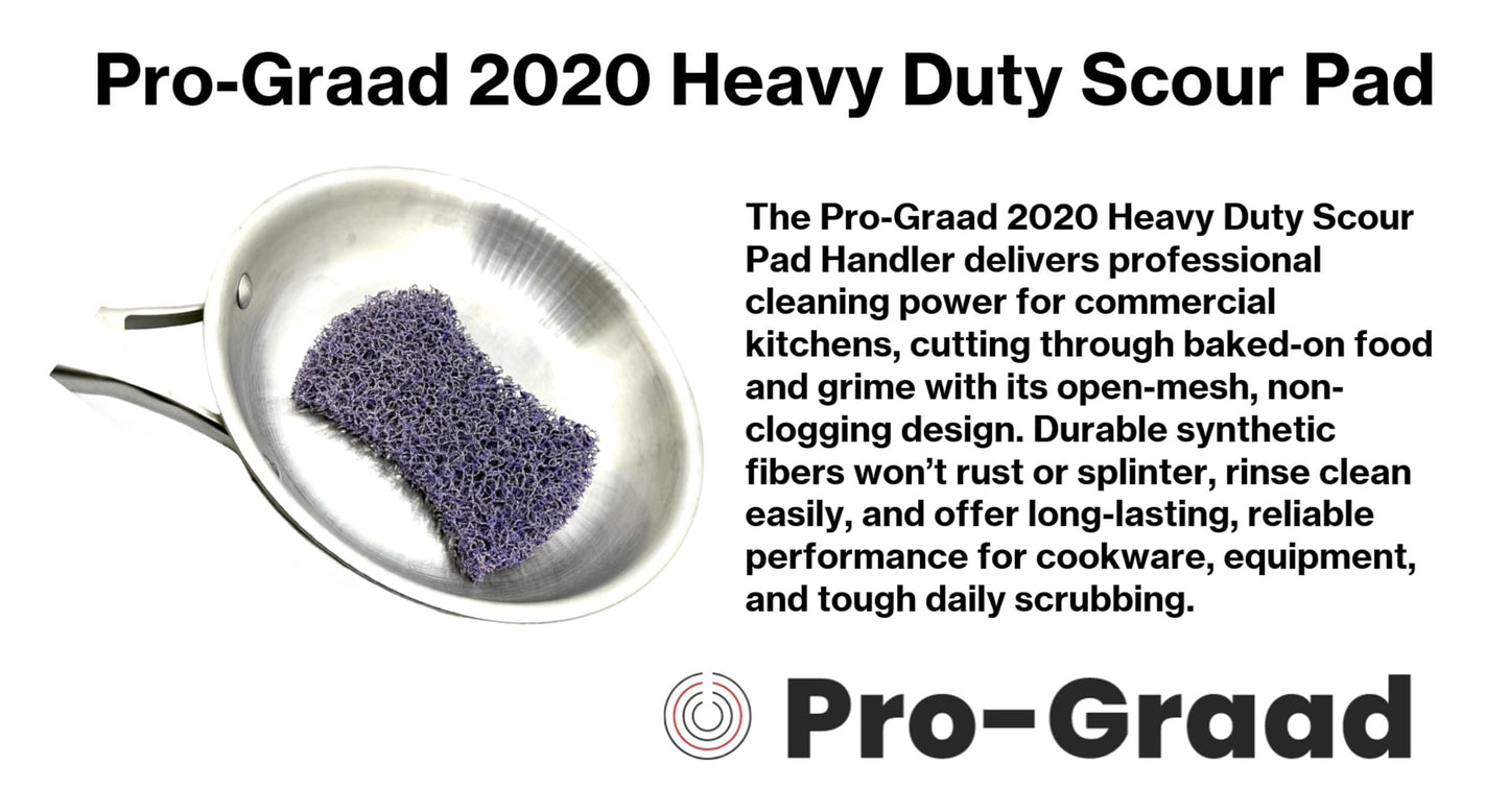 Pro-Graad 2020 Scouring Pad, 2.8” x 4.5”, 24 Pack, Professional Grade Heavy Duty Scour Pad, Bow-Tie Shape, 59033