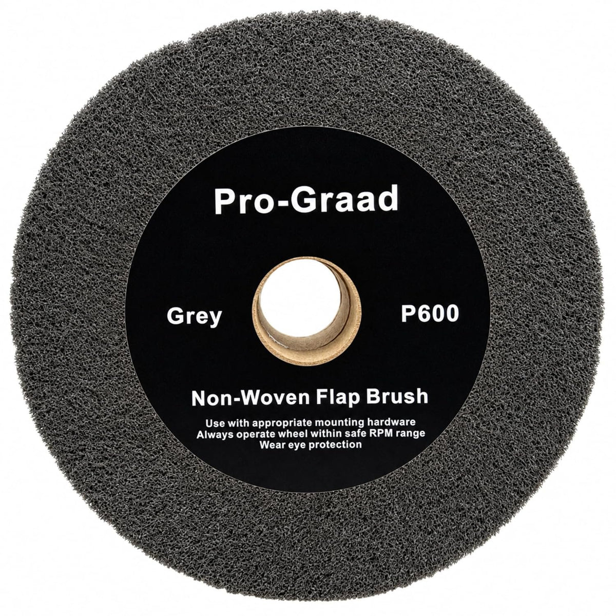 Pro-Graad Flap Brush Finishing Wheel 6" x 2", Gray P600 Grit, 1 Pack