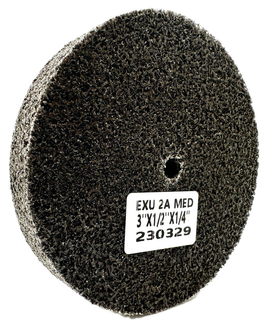 Pro-Graad EXL Unitized Wheel, 3" Diameter x 1/2" Wide x 1/4" Arbor, 2A Medium, Aluminum Oxide | 15532 | (Pack of 5)