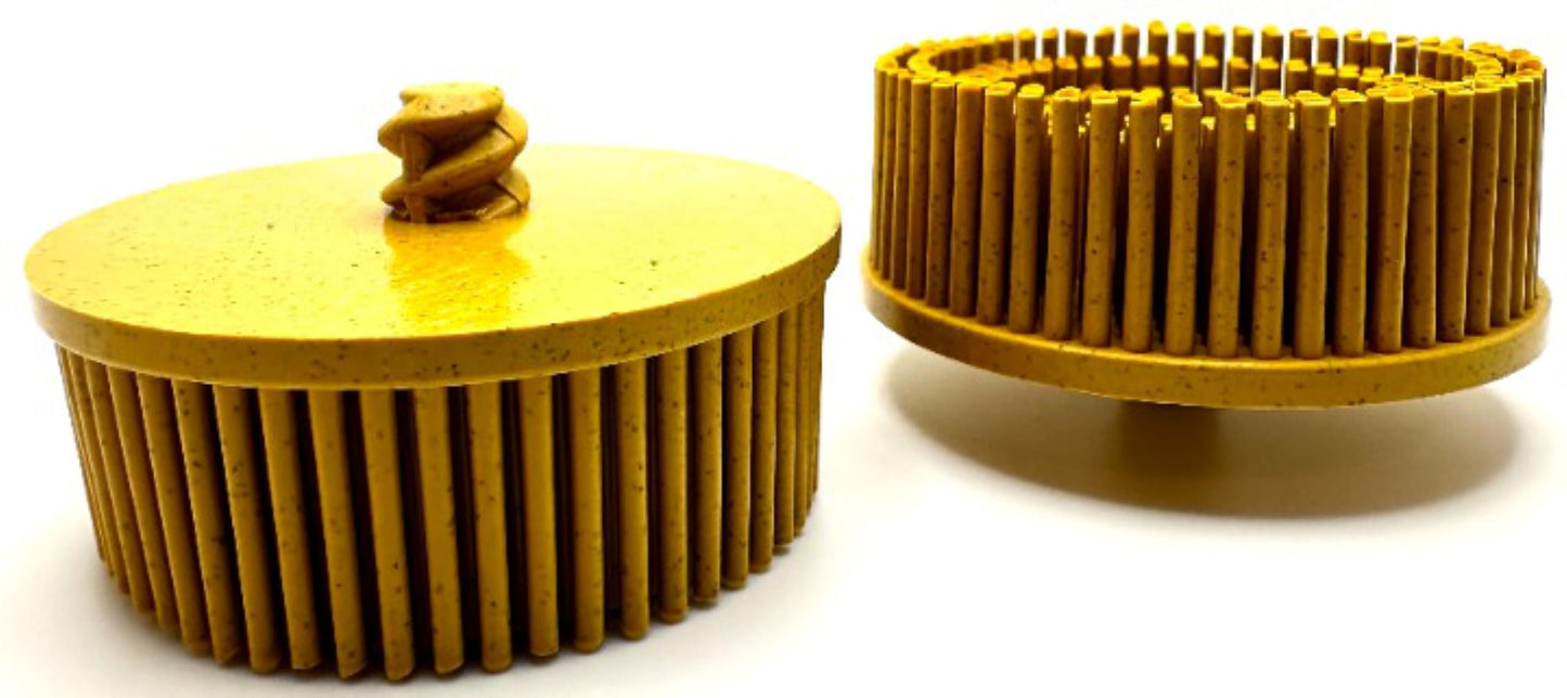 Pro-Graad 5 Pack 2" 80 Grit Yellow R-Type Bristle Disc | Ceramic-Aluminum Oxide Abrasive Bristle Disc with Quick Change Roll Lock | Pack of 5 | Yellow