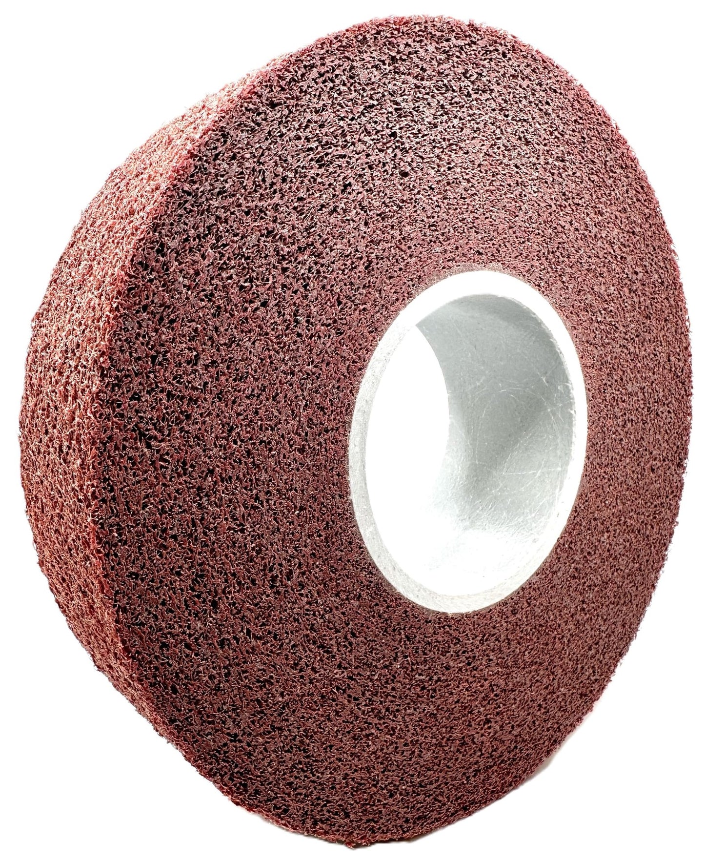 Pro-Graad Metal Finishing Wheel – 8” x 2” x 3” 5A Medium – Aluminum Oxide – Maroon Metal Finish Convolute Wheel – for #3 & #4 Brush, Satin and Mill Finishes – 01876 - Pack of 1