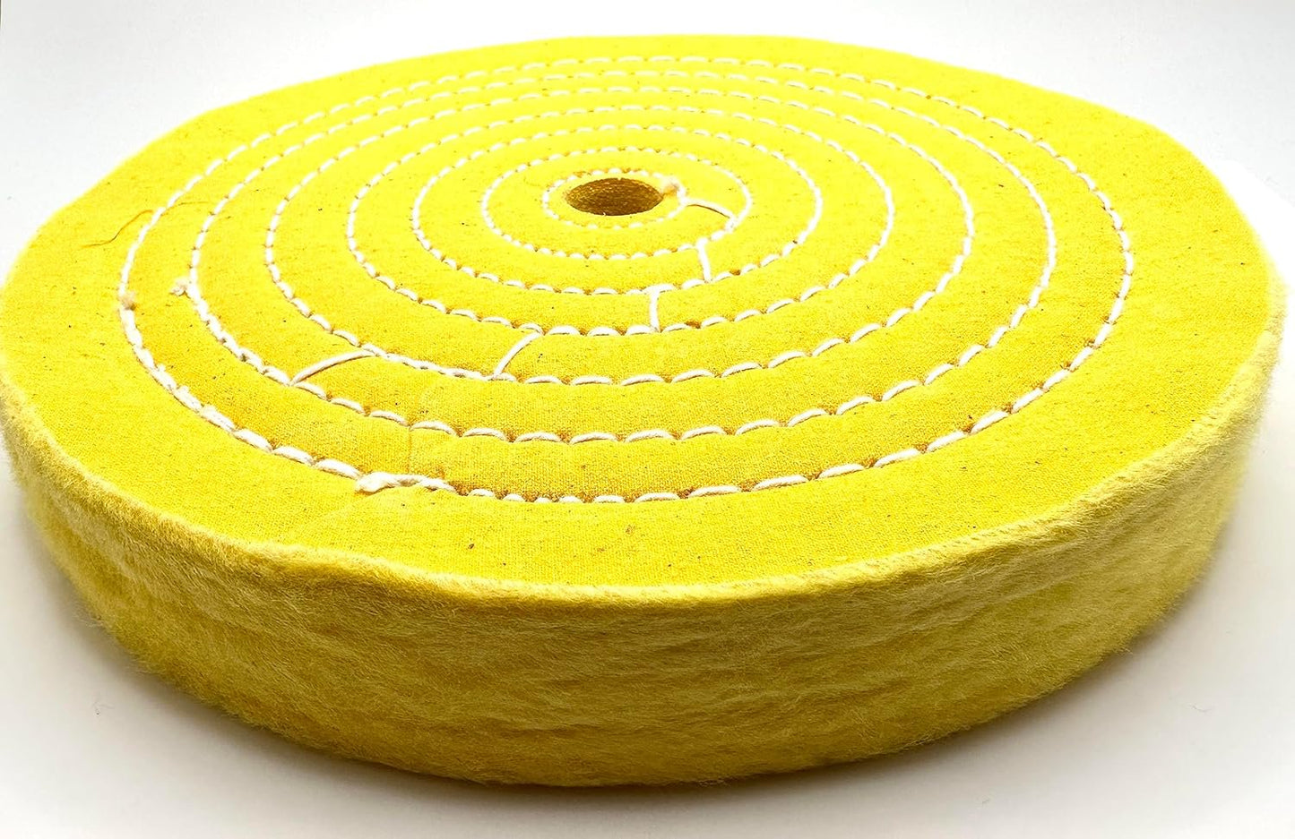 Pro-Graad 1 Pack Extra Thick Buffing Polishing Wheel 8 inch Yellow Treated Cotton Medium, 70 Ply – 1” Thick with 5/8 inch Arbor Hole for Bench Grinder – Ideal for Middle Step Buffing – Pack of 1