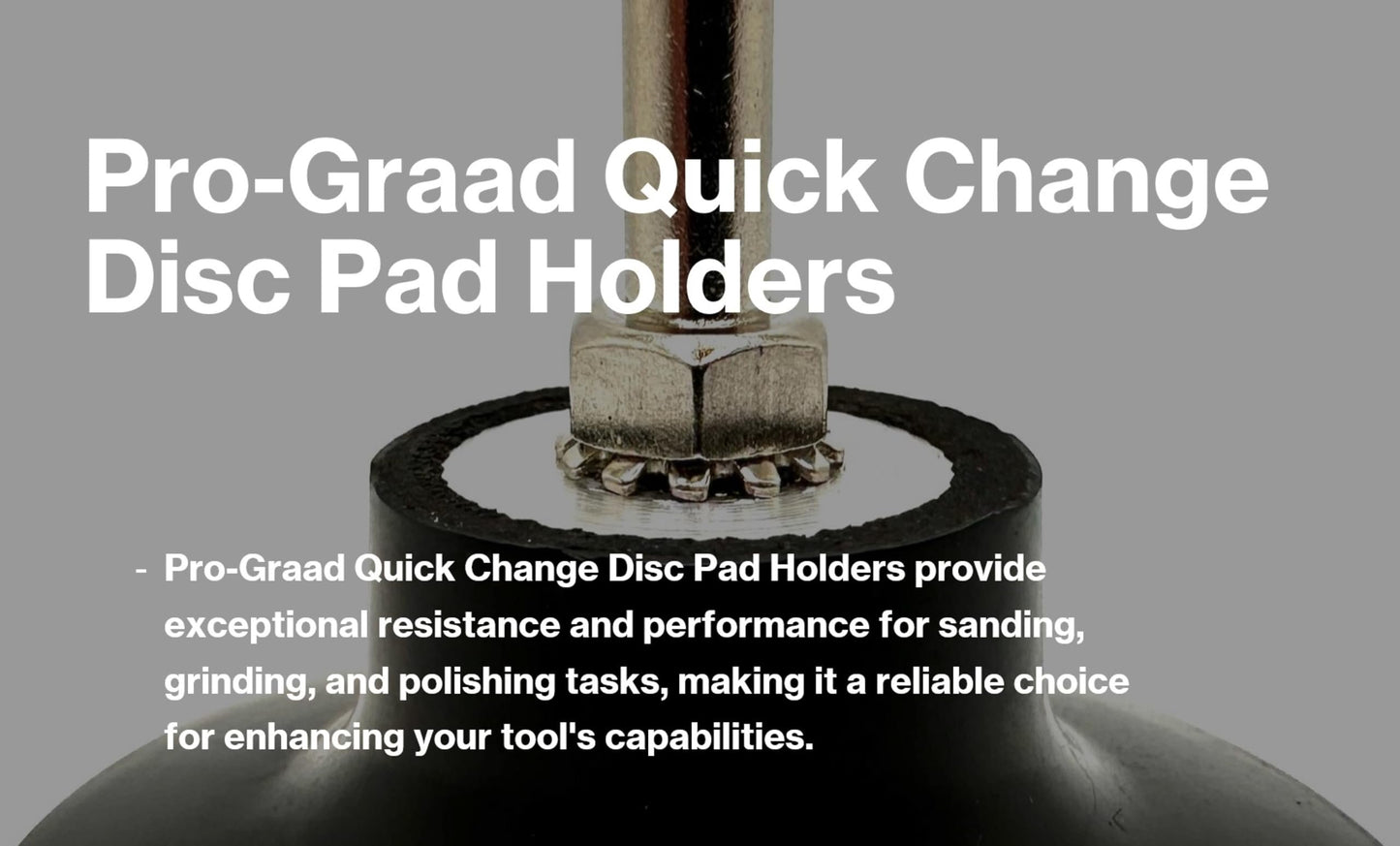 Pro-Graad 4 Inch Disc Pad Holder with ¼” Shank, Die Grinder Sanding Suitable for Roll Lock, Type R, R-Type Quick Change Disc Attachments for Polishing, Sanding & Surface Preparation