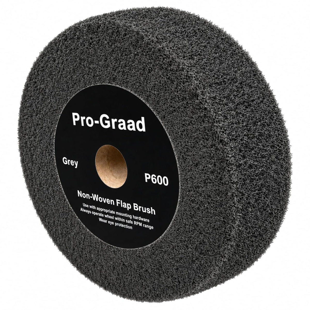 Pro-Graad Flap Brush Finishing Wheel 6" x 2", Gray P600 Grit, 1 Pack