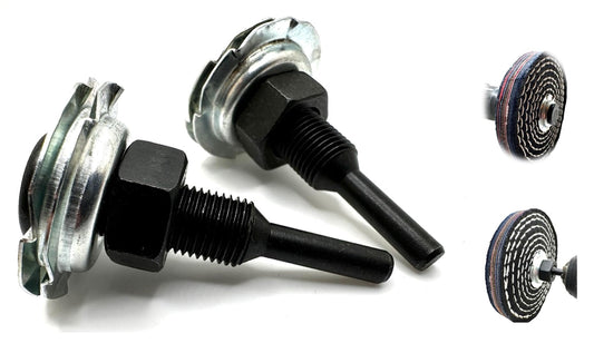 Pro-Graad Arbor Mandrel for Drill or Die Grinder 1/4” Shank 1/2" Threads Wheel Arbor Adapter for Mounting 1/4” up to 3/4” wide Buffing Grinding and Polishing Wheels with 1/2” center hole | 2 Pack