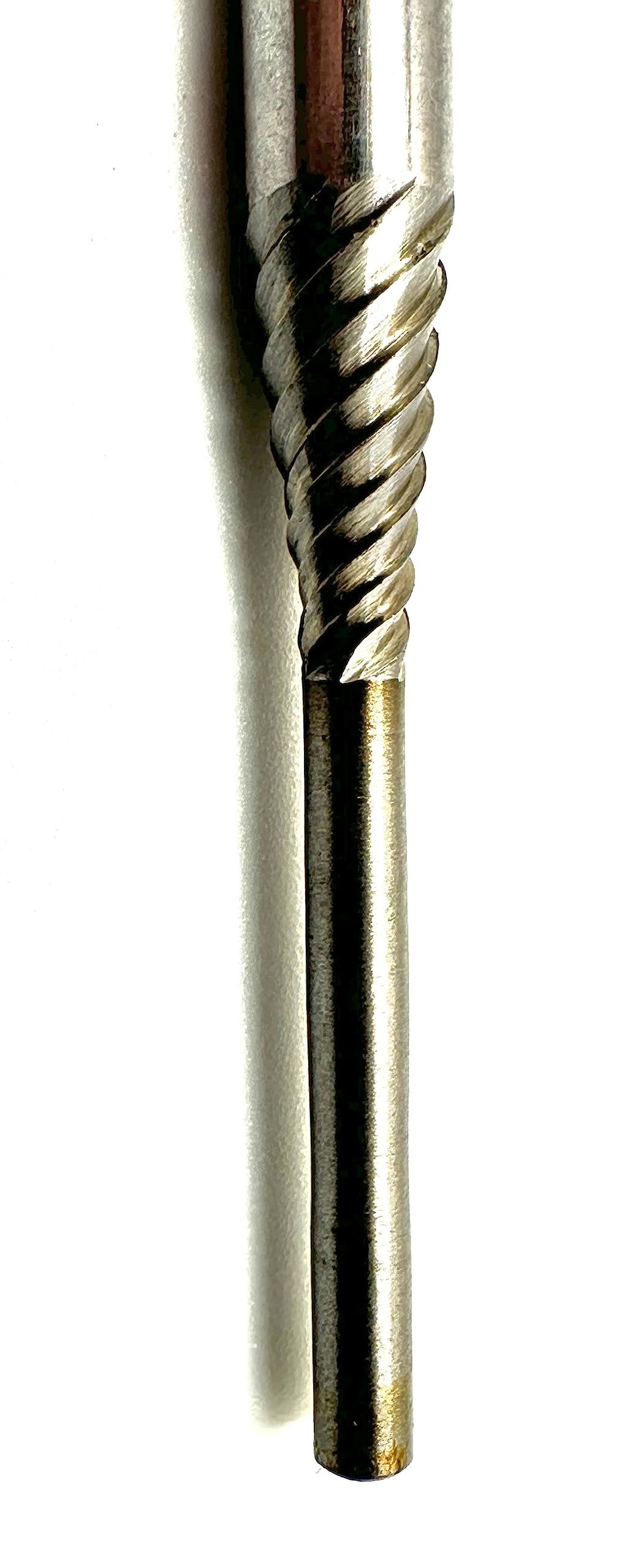 Pro-Graad Porting Mandrel 6", CR-9-6 Premium High Speed Steel Coarse Thread Extra Shank Length Cartridge & Spiral Roll Mandrel, 1/8" Pilot Diameter x 3/4" Pilot Length x 1/4" Shank x 6" Overall Length