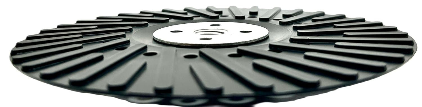Pro-Graad 7 Inch Rigid Backing Pad for Resin Fiber Discs – 5/8-11 Threaded Angle Grinder Ribbed Backer Pad | 7" x 7/8" Arbor | Grinding, Sanding & Stripping on Metal, Wood