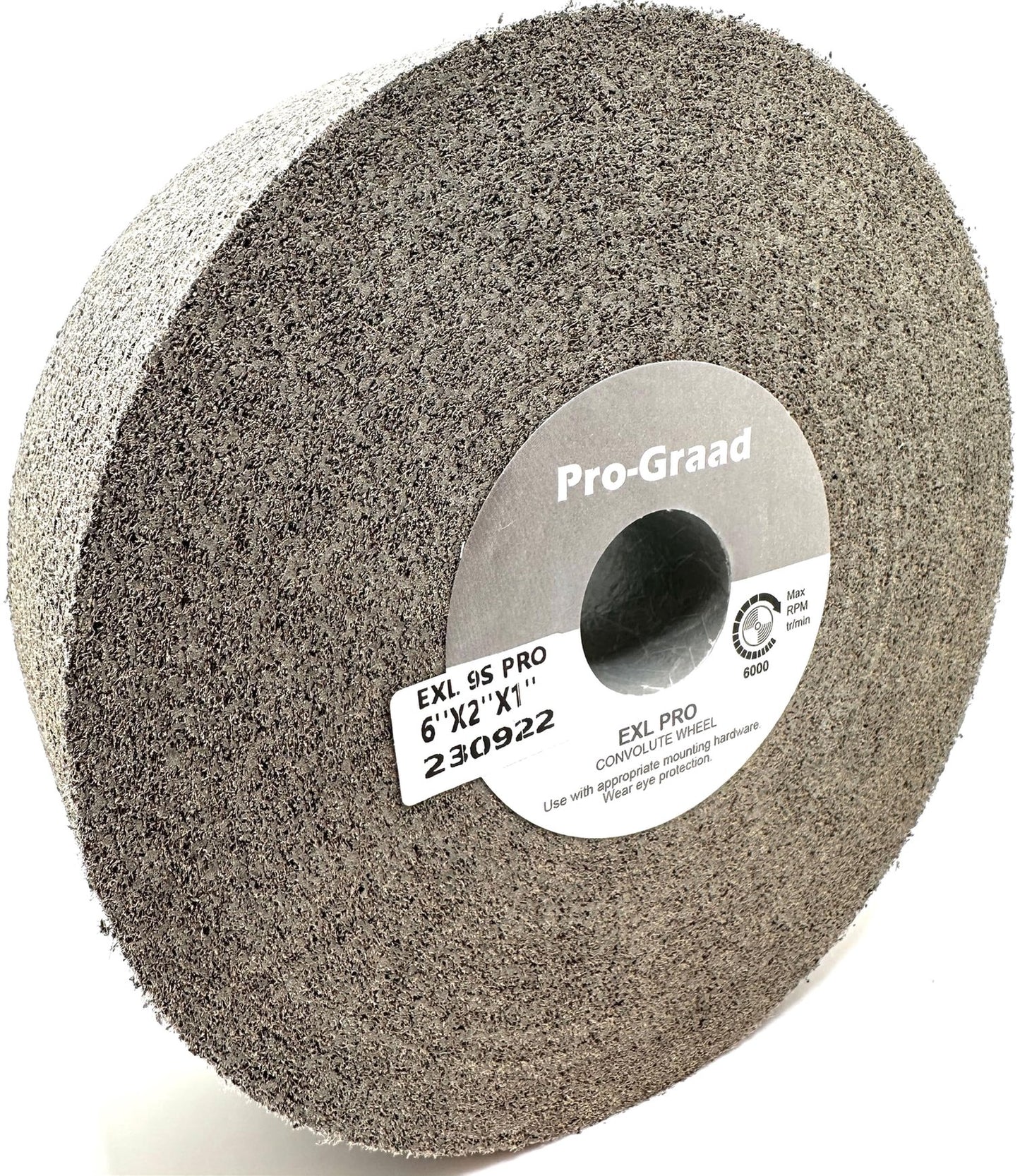 Pro-Graad EXL PRO Convolute Deburring Polishing Wheel - 6" x 2" x 1" 9S Fine Silicon Carbide - Professional Grade - Metal Deburring, Finishing and Polishing Wheel - (1 Pack)