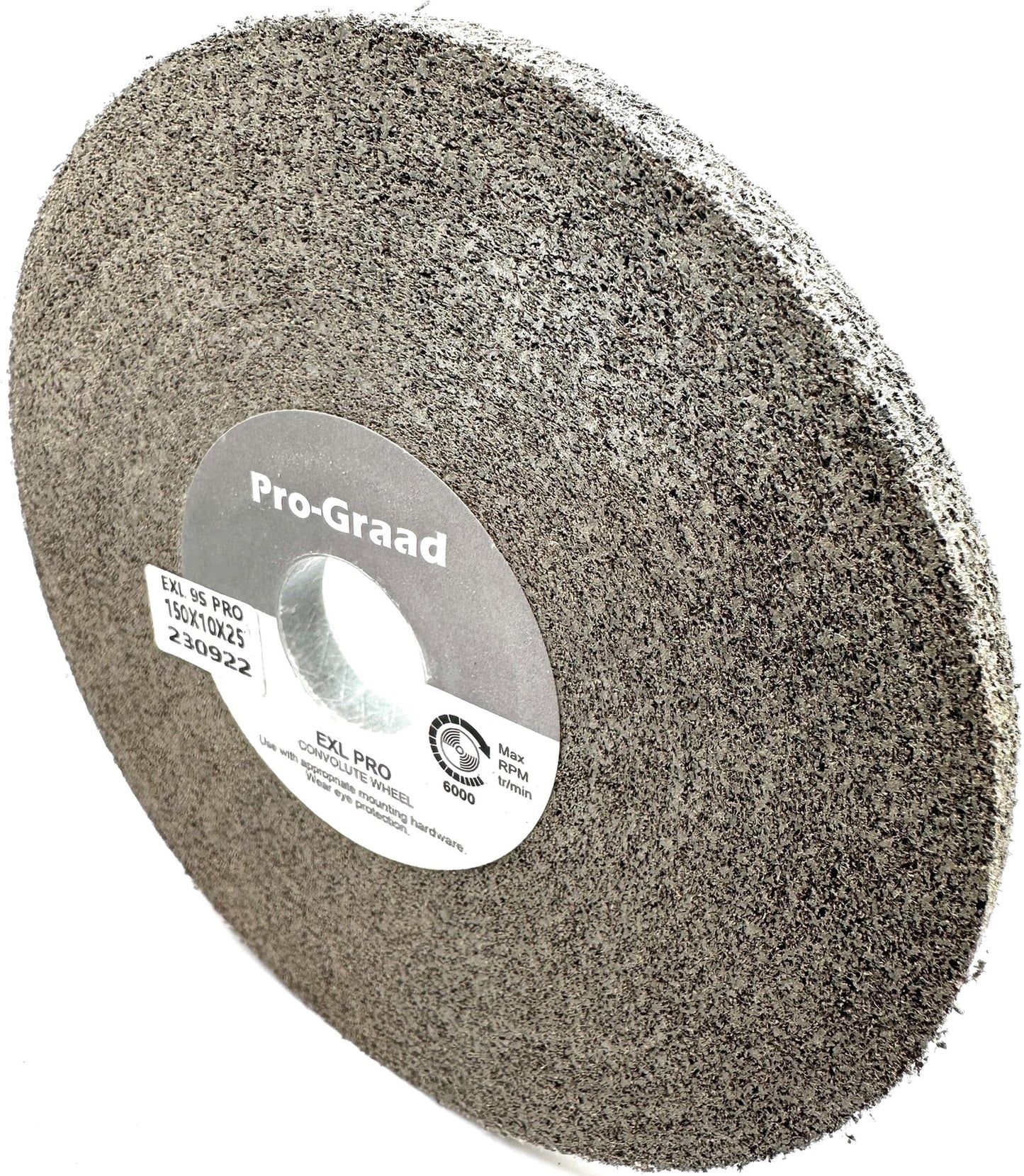 Pro-Graad EXL PRO Convolute Deburring Polishing Wheel - 6" x 3/8" x 1" 9S Fine Silicon Carbide - Professional Grade - Metal Deburring, Finishing and Polishing Wheel - (1 Pack)