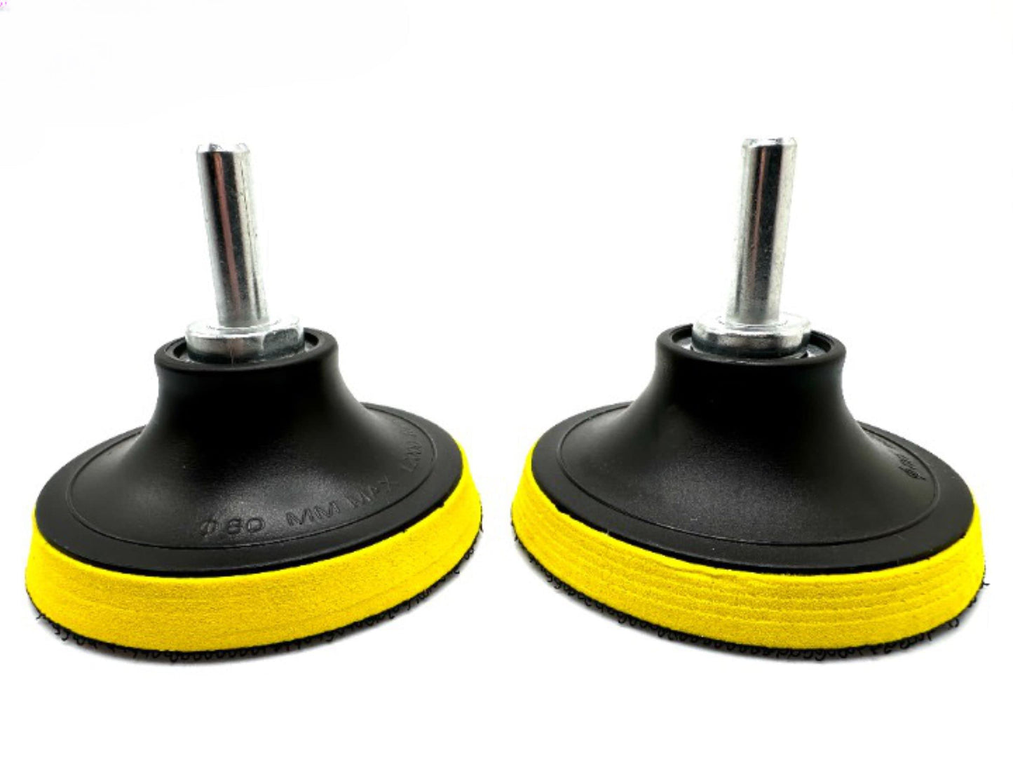 Pro-Graad 2 Pack 3" Hook and Loop Backing Pads Foam Backer Pad with 5/8”-11 – 3 inch Backup Pads for use with Angle Grinder or Drill Sanding Polishing Discs – Includes 2pcs 0.30” (8mm) Shank Adapters