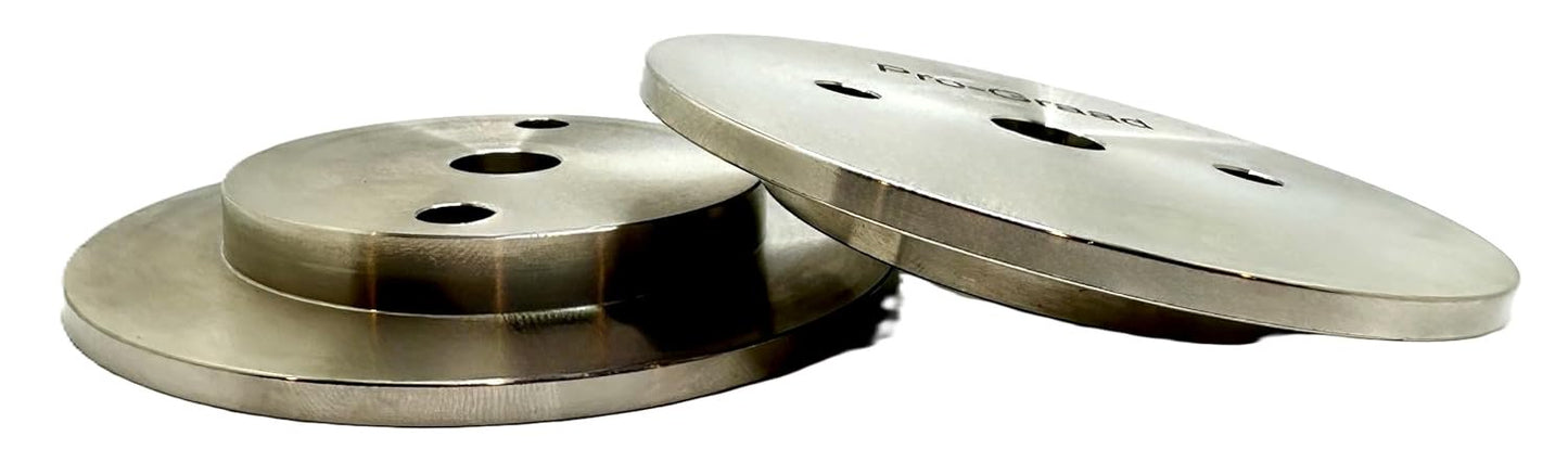 Pro-Graad PG-356 3” x 5/8” Heavy Duty Stainless Reducer Flanges for Wheels with 3” Hole, Reduce Arbor to 5/8”, for use with Airway Buffs, Pro-Graad & 3M Scotch Brite Convolute Deburring Wheels, 1 Pair