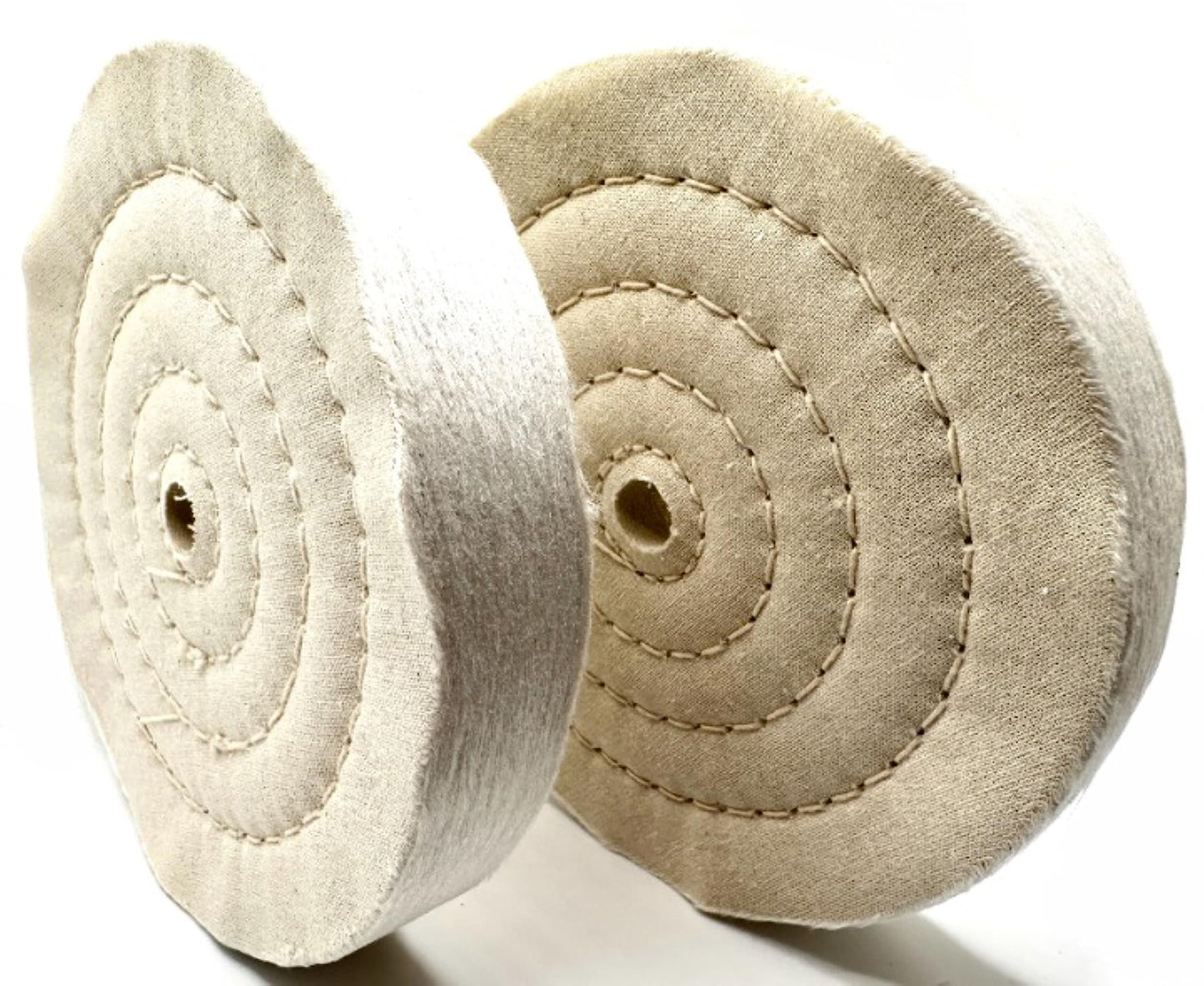 Pro-Graad 2 Pack Buffing Wheels for Bench Grinder or Buffer - 6 Inch Extra Thick Buffing Wheel Fine Cotton Sewn with 1/2” Arbor Hole - 80 Ply 1” Thick Polishing Buffing Wheel, Pack of 2