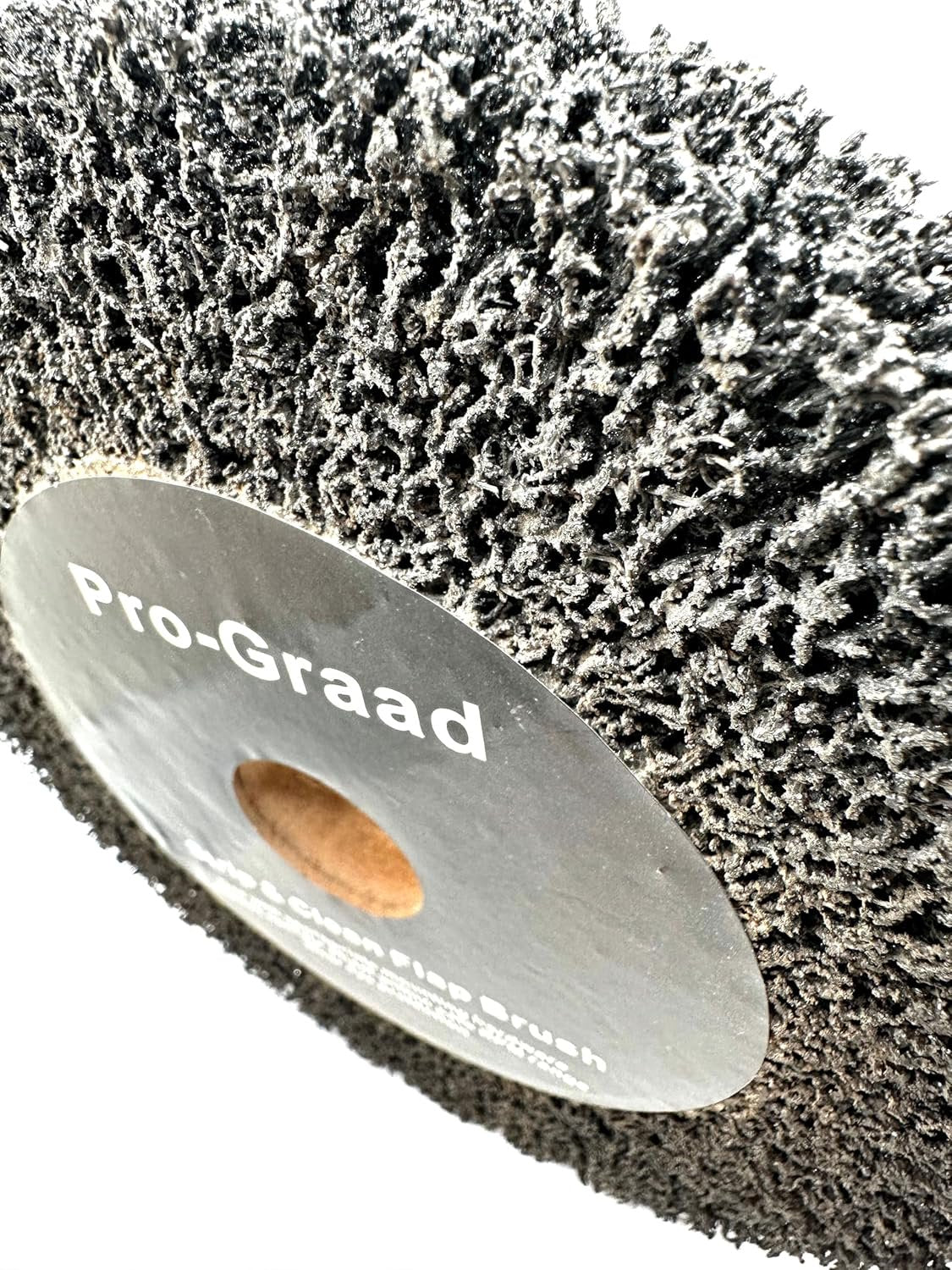 Pro-Graad 8” x 1” Black 40 Grit Extra Coarse Non-Woven Bench Grinder Strip & Clean Flap Brush Wheel, Metal Graining, Stripping, Rust & Paint Removal, Compatible for 1/2”, 5/8”, 3/4", 1", 1-1/4" Arbor
