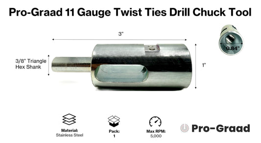 Pro-Graad Fence Twist Ties Tool for 11 Gauge, Drill Chuck,High-tensile Wire Easy Fencing Twisting Tool, Twisted Fence Tool for Fixing Chain Link Fence and Loop Fences, Wire Ties Tool