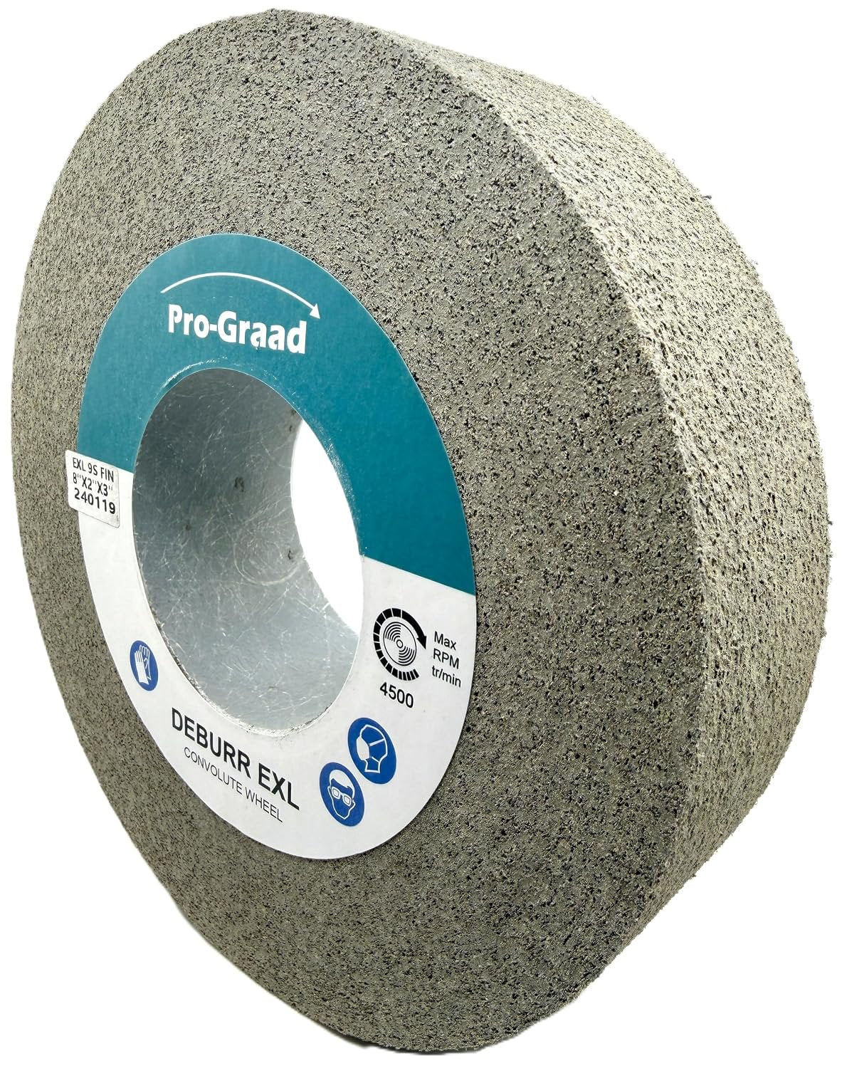 Pro-Graad EXL Deburring Wheel 8" x 2" x 3", 9S Fine, 05136