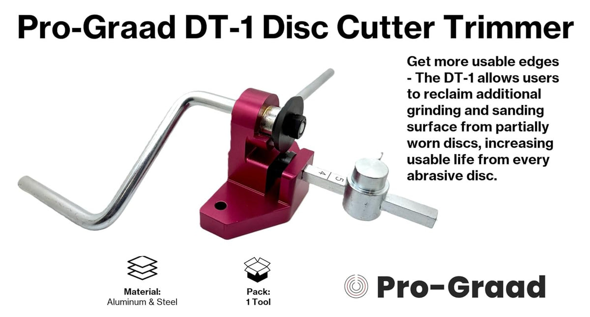 Pro-Graad DT-1 Abrasive Disc Trimmer Extends Resin Fiber Disc Life 2X-3X