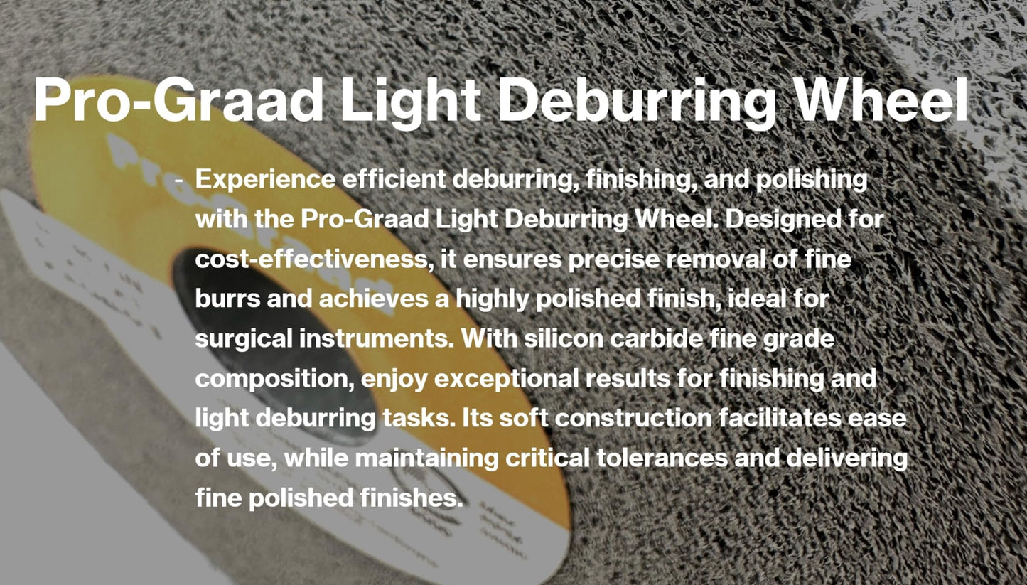 Pro-Graad Light Deburring Wheel - 6" x 1/2" x 1" 8S Fine Grit - Silicon Carbide – Light Deburring, Finishing and Polishing Wheel – 03994 - Convolute - (1 Pack)