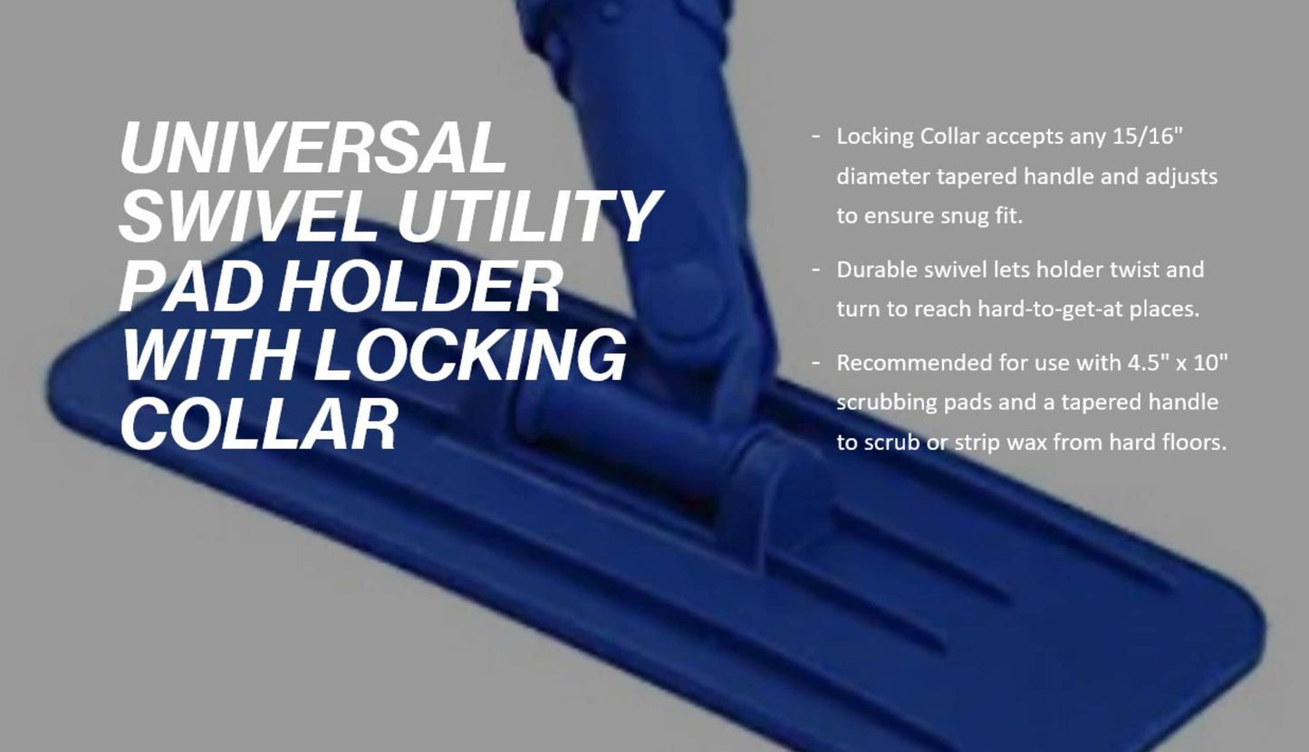 Pro-Graad Universal Swivel Pad Holder with Locking Collar, Swivel Universal Utility Pad Holder for 4.5" x 10" Utility Cleaning Scouring Scrubber Pads, Compatible with Doodlebug Pads, Pack of 1