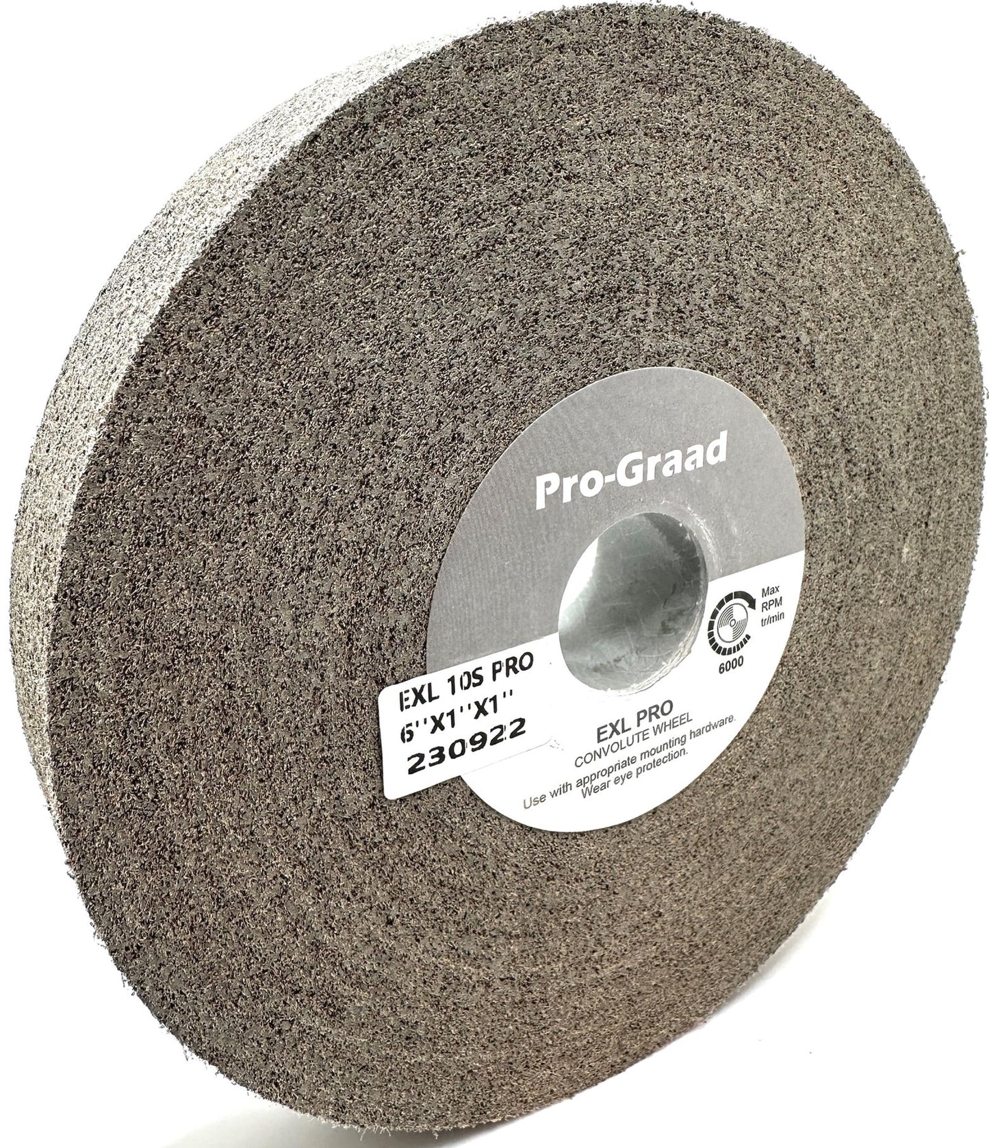 Pro-Graad EXL PRO Convolute Deburring Polishing Wheel - 6" x 1" x 1" 10S Fine Silicon Carbide - Professional Grade - Metal Deburring, Finishing and Polishing Wheel - 94917 - 1 Pack