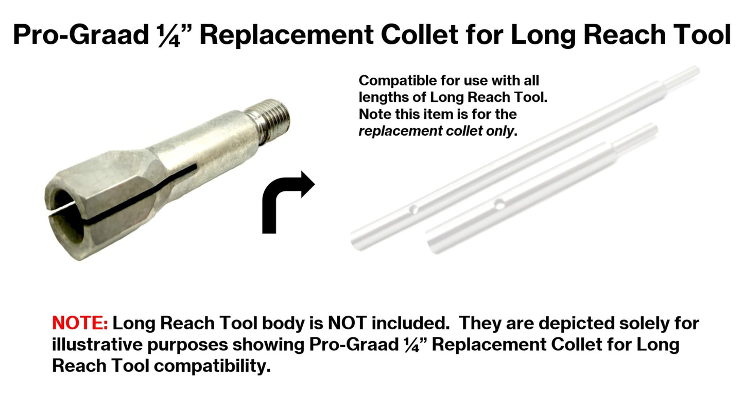 Pro-Graad Long Reach Heavy Duty 1/4" Collet Extension Tool