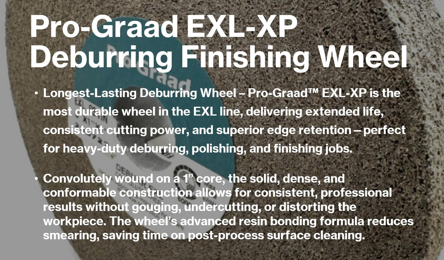 Pro-Graad EXL-XP Convolute Deburring Polishing Wheel - 6" x 1" x 1" 9S Fine Silicon Carbide - Professional Grade - Metal Deburring, Finishing and Polishing Wheel – 60306 - 1 Pack