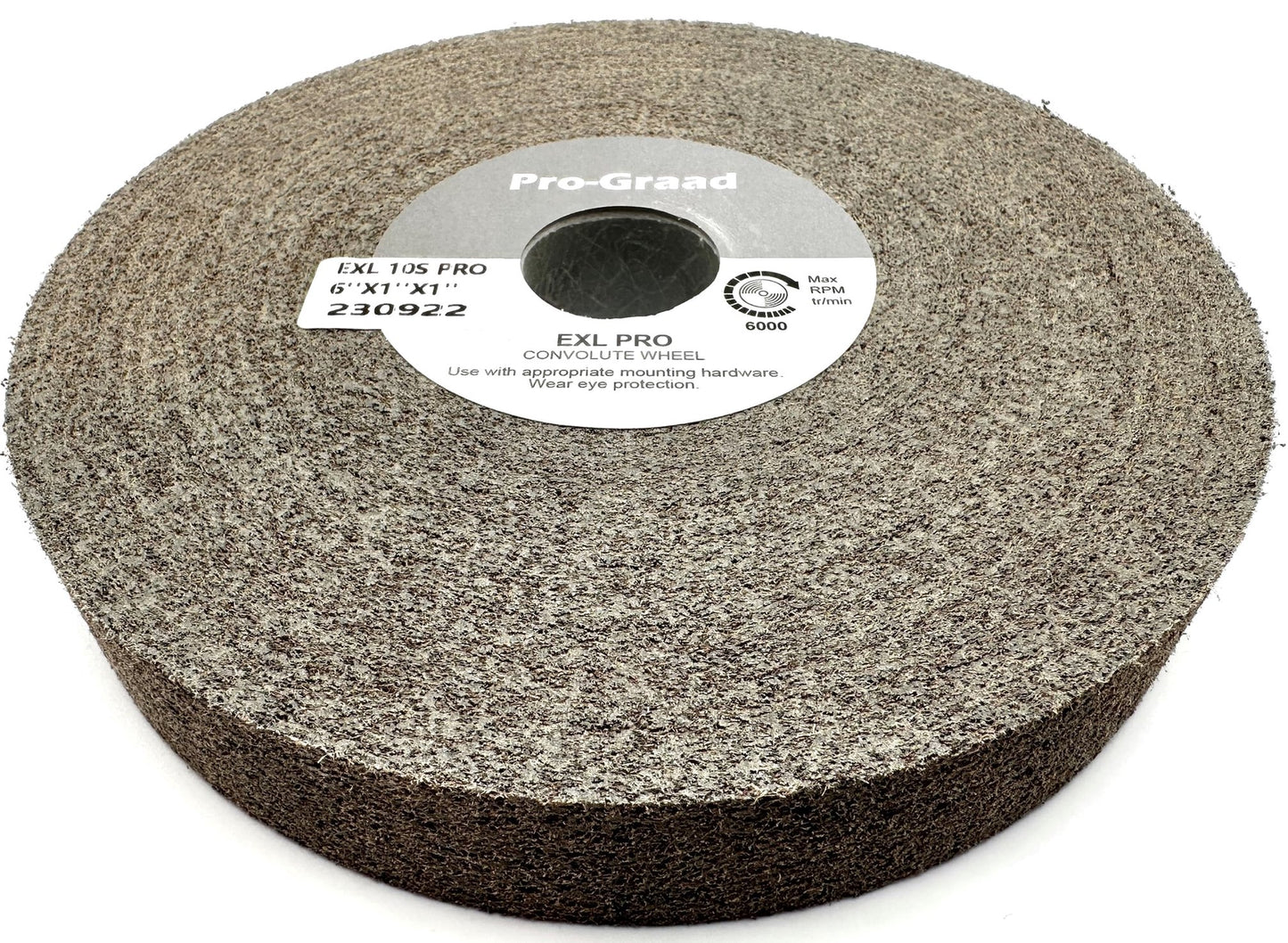 Pro-Graad EXL PRO Convolute Deburring Polishing Wheel - 6" x 1" x 1" 10S Fine Silicon Carbide - Professional Grade - Metal Deburring, Finishing and Polishing Wheel - 94917 - 1 Pack