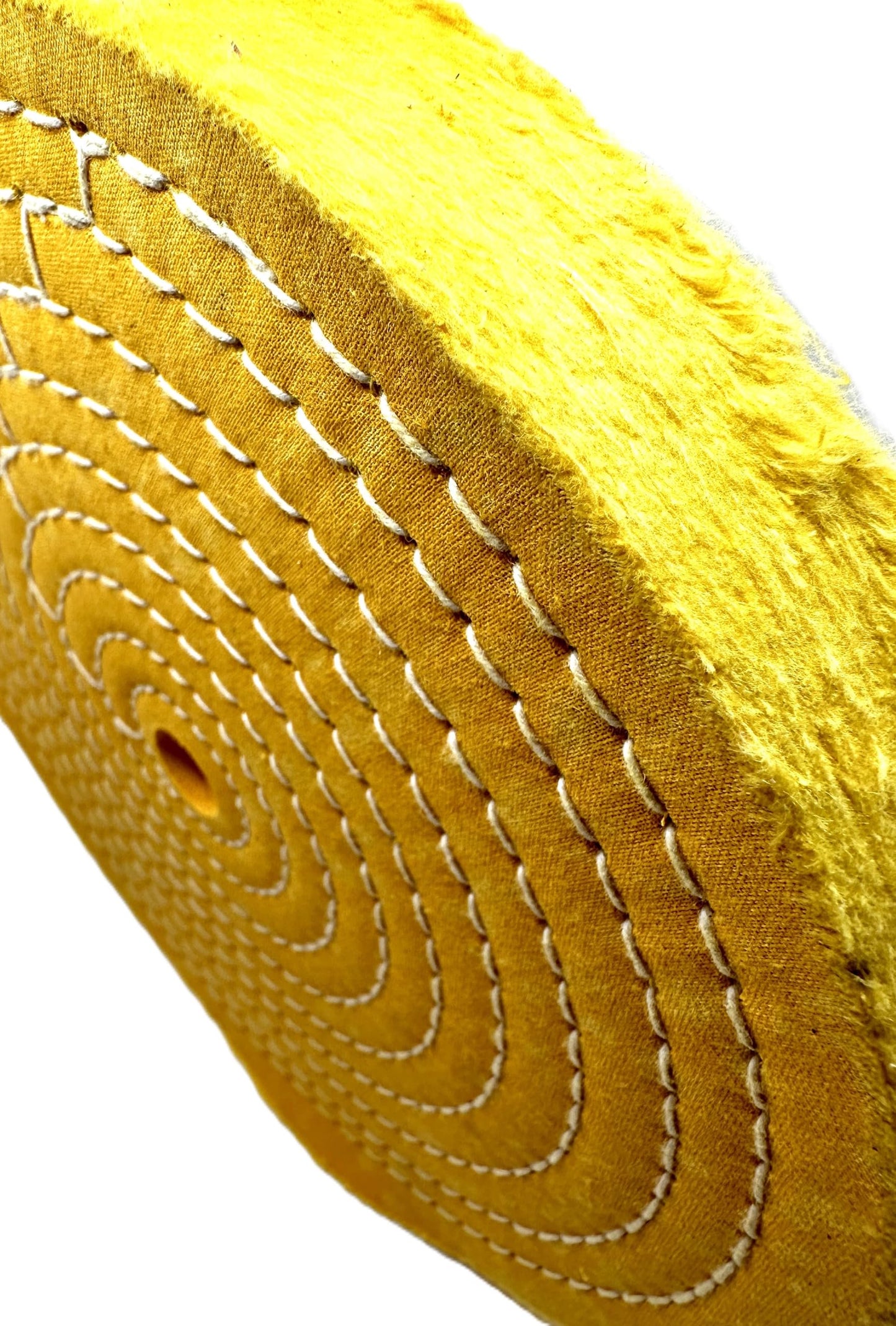 Pro-Graad Extra Thick Buffing Polishing Wheel 10 inch Yellow Treated Cotton Medium, 70 Ply – 1” Thick with 3/4 inch Arbor Hole for Bench Motor – Ideal for Middle Step Buffing – Pack of 1