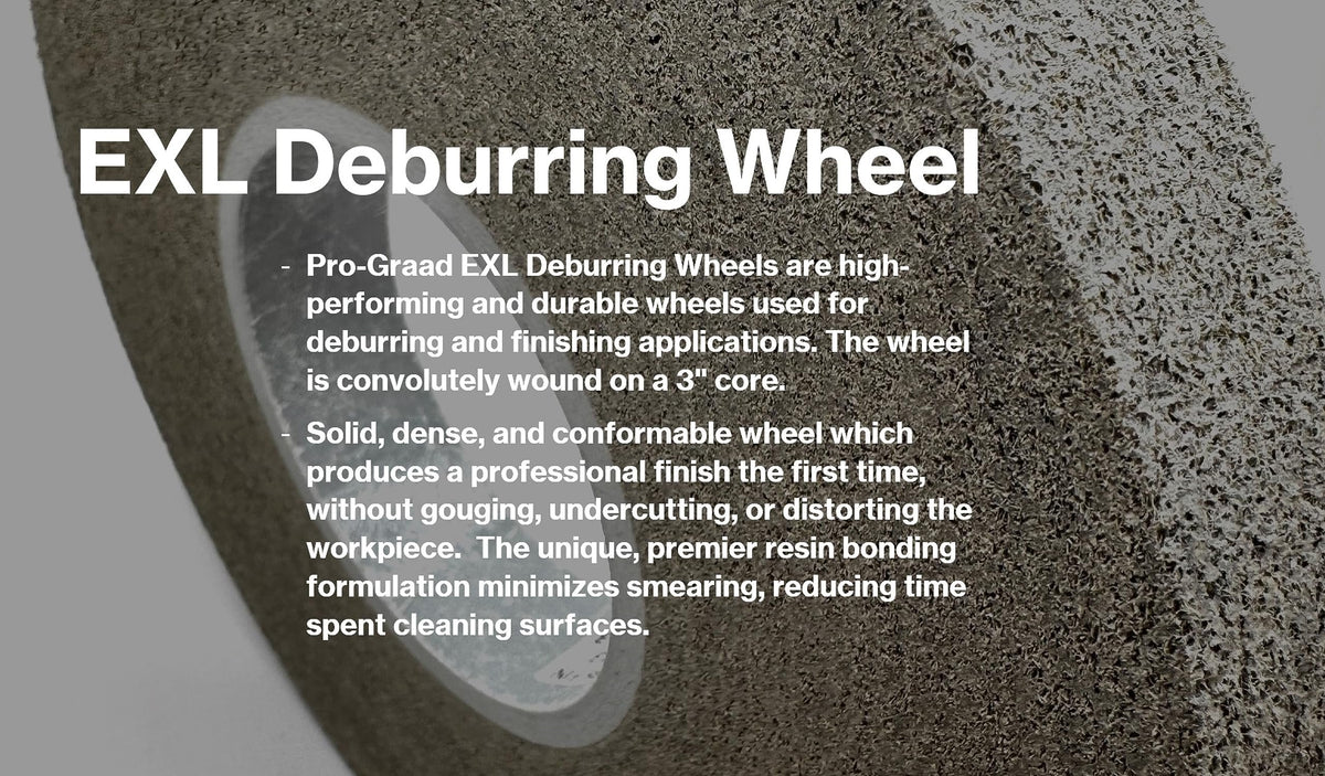 Pro-Graad EXL Deburring Wheel 8" x 2" x 3", 9S Fine, 05136