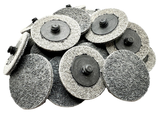 Pro-Graad Quick Change Non-Woven Nylon Surface Conditioning Discs for Deburring Sanding Blending Polishing Paint Removal with Male R-Type Backing