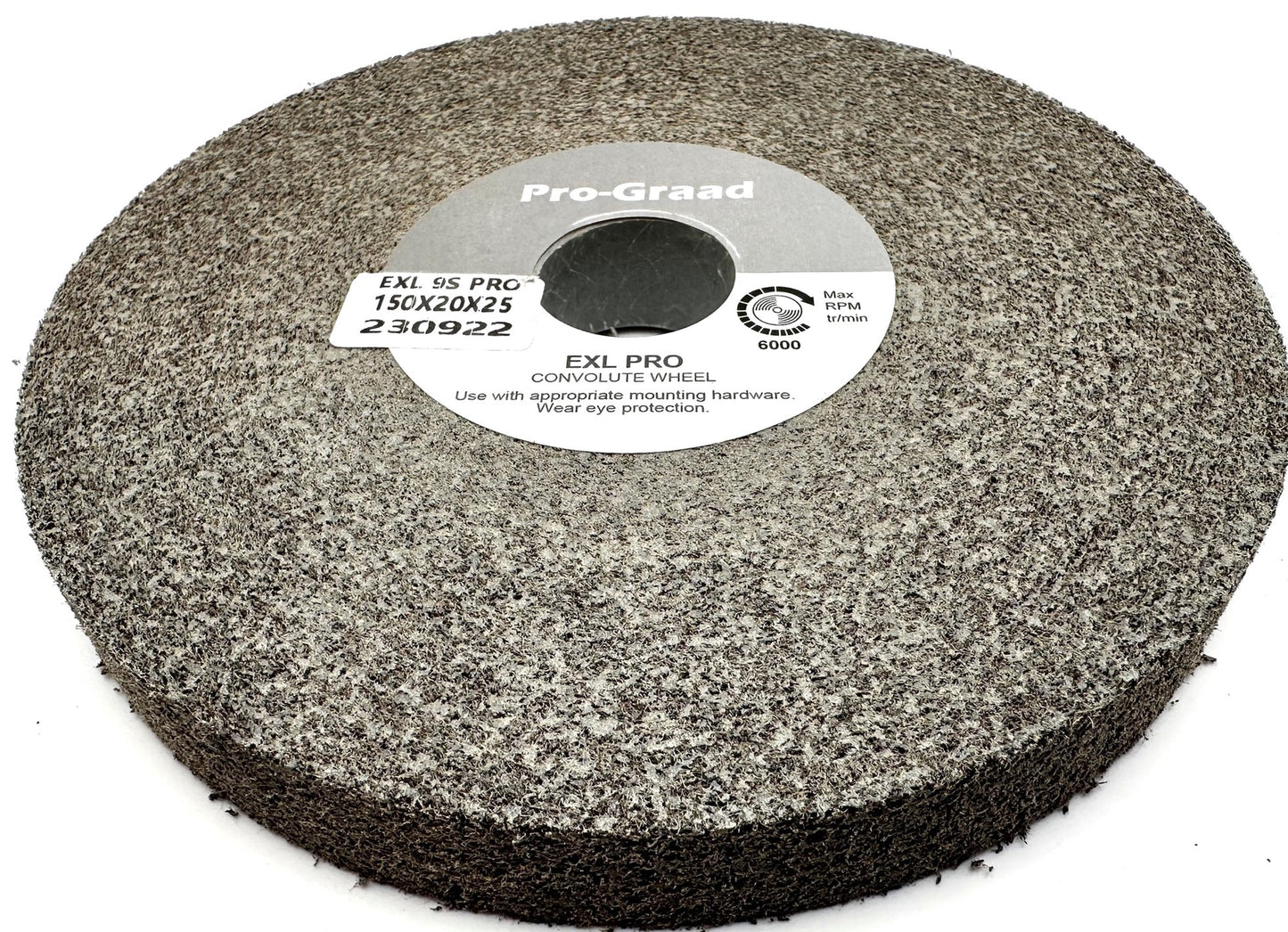 Pro-Graad EXL PRO Convolute Deburring Polishing Wheel - 6" x 3/4" x 1" 9S Fine Silicon Carbide - Professional Grade - Metal Deburring, Finishing and Polishing Wheel - (1 Pack)