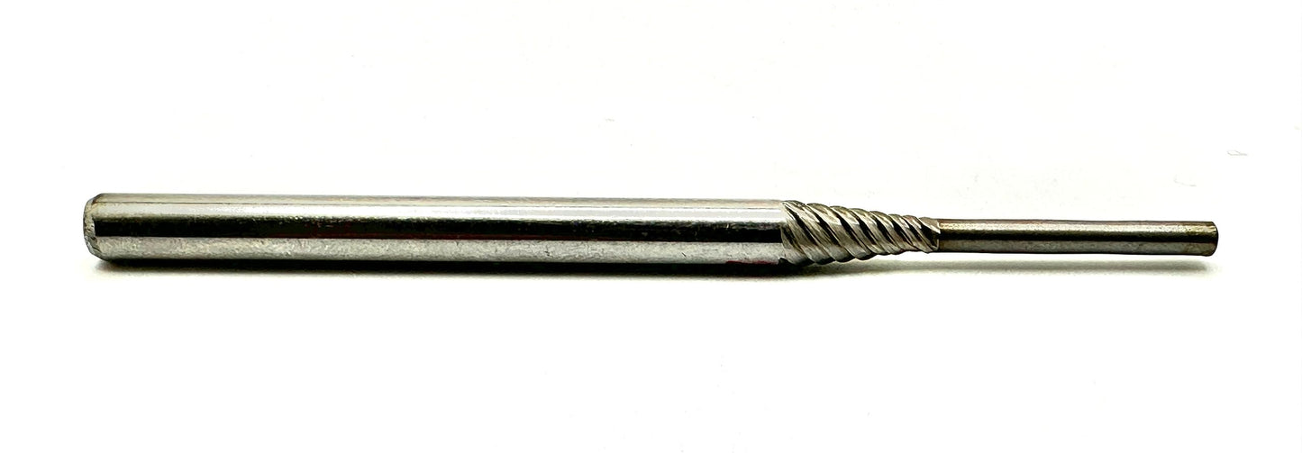 Pro-Graad Porting Mandrel 10", CR-9-10 Premium High Speed Steel Coarse Thread Extra Shank Length Cartridge & Spiral Roll Mandrel, 1/8" Pilot Diameter x 3/4" Pilot Length x 1/4" Shank x 10" Length