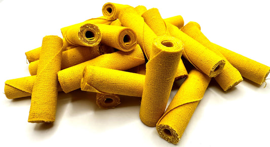 Pro-Graad 50 Pack 3/8x1-1/2x1/8 Yellow Treated Cloth Buffing & Polishing Cartridge Rolls, Ideal for Detail Polishing Hard to Reach Areas