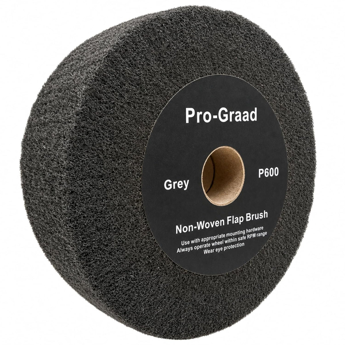Pro-Graad Flap Brush Finishing Wheel 6" x 2", Gray P600 Grit, 1 Pack