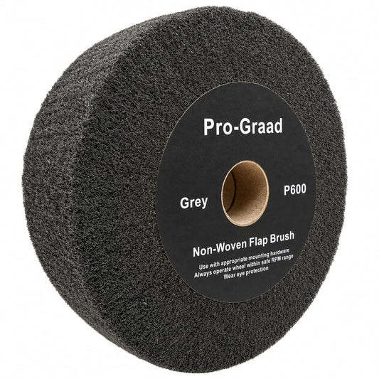 Pro-Graad Flap Brush Finishing Wheel 6" x 2", Gray P600 Grit, 1 Pack
